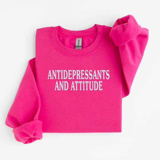 Threaded Comfort Sweatshirt - Antidepressants and Attitude